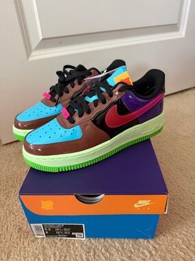 Nike Air Force 1 Low SP Multicolor Patent Leather Undefeated Sneakers